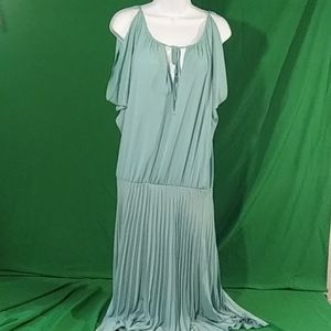 Bcbg maxazria M aqua Lona tie front pleated dress